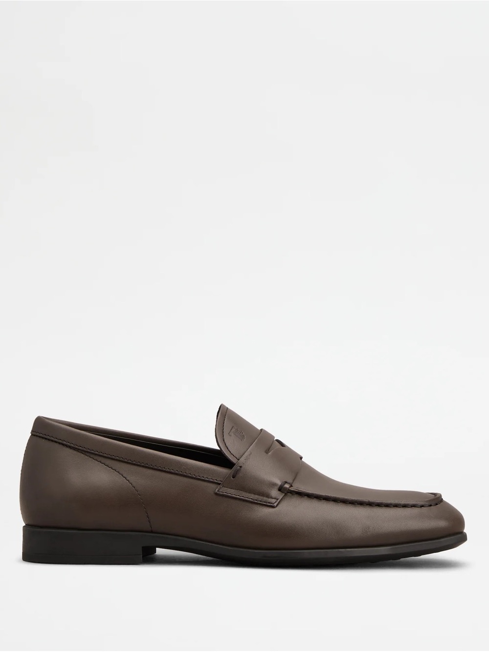 Tod’s Penny Loafers Calfskin Leather Brown Size 11.5